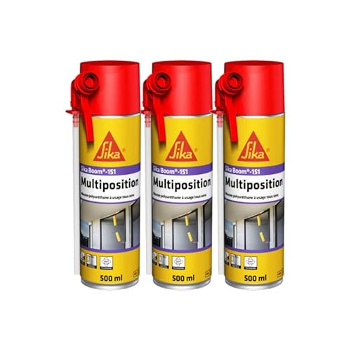 Set von 3 SIKA Polyurethan-Schäumen - SikaBoom 151 Multiposition - 500 ml von Sika
