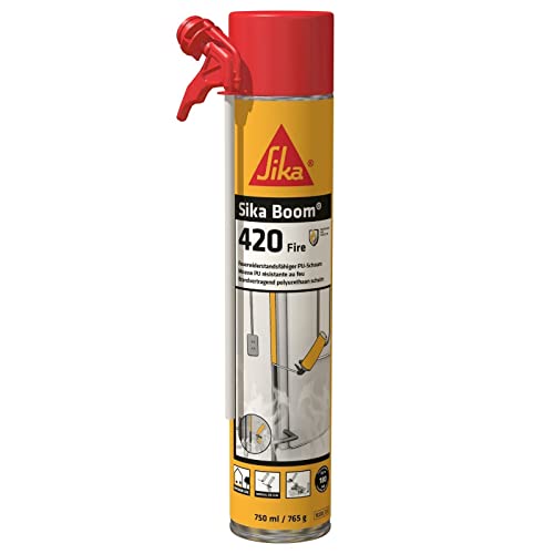 Sika Boom 420 Fire PU Brandschutzschaum für Innen Wand und Bodenfugen bis 180min Feuerfest 750ml Dose von Sika
