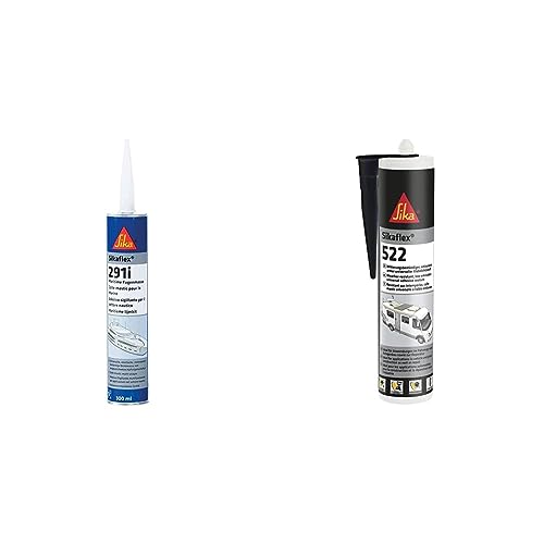 Sika – Dichtstoff – Sikaflex-291i Schwarz – ideal für den Marinebereich & 522 Caravan schwarz 300ml STP universeller Klebstoff, Dichtstoff, UV von Sika