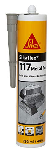 Sika Flex-117 Metal Force Hellgrau, Baukleber, Polymer Allmetall, Dichtmasse für Dachelemente, Metall für Bleche und Metallfronten, innen/außen, 290 ml von Sika