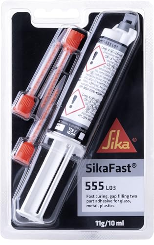 Sika - SikaFast 555 L03, schnellhärtender 2-Komponenten Konstruktionsklebstoff für u.a. Metalle, Kunststoffe, Glas und Holz - 10ml von Sika