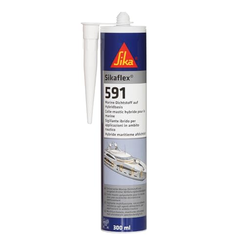 Sika – Dichtstoff – Sikaflex-591 Weiß – für Marineanwendungen – für innen und außen – hochelastisch, strapazierfähig und lösemittelfrei – 300 ml von Sika
