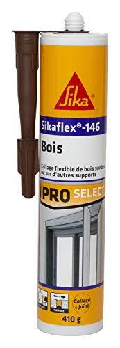 Sika flex-146 Holz, Braun, Spezial-Klebstoff für Holz, Spachtelmasse für alle Untergründe Holz und Mauerwerk, Kleben und Abdichten im Innen- und Außenbereich, 290 ml von Sika