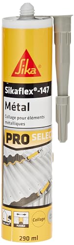 Sika flex 147 Metall hellgrau, Spezialkleber Polymer Metall, Dichtstoff für alle Metalle, innen und außen, 290 ml von Sika