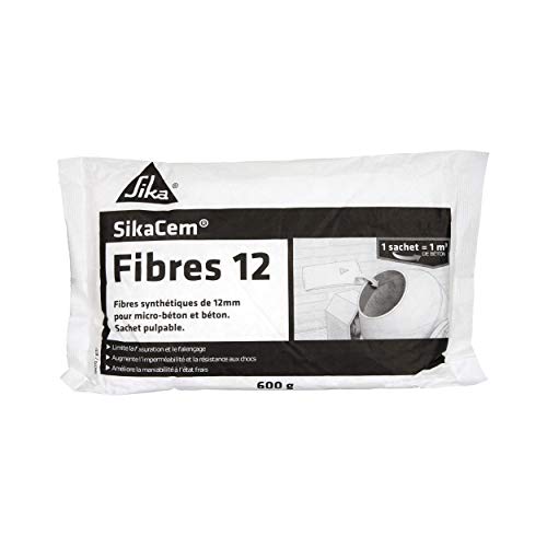 SikaCem Fibres 12, Fibres synthétiques 12mm pour micro-bétons et bétons, 600g, Blanc von Sika