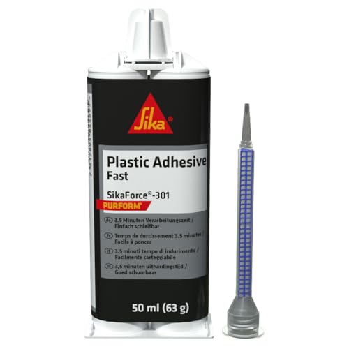 SIKA - 2k Kleber für das Auto - SikaForce-301 Fast - Kunststoffkleber aus Polyurethan - 50ml - Schwarz SIKA - 2k Kleber für das Auto - SikaForce-301 Fast - Kunststoffkleber aus Polyurethan - 50ml - Schwarz von Sika
