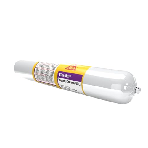 SikaMur InjectoCream-100, Feuchtigkeitsschutzbehandlung für Kapillarwände, Weiß, 600 ml von Sika