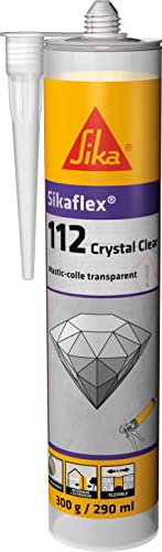 Sika FLEX-112 Crystal Clear, Allzweck-Klebstoff, transparent, sofortiger Halt für Innen und Außen, Kleben, Risse und Fugen, 290 ml von Sika