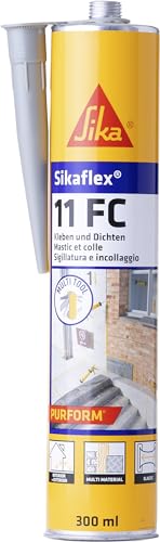 Sika – Kleb- und Dichtstoff – Sikaflex-11 FC Purform Elastisch Betongrau – geeignet für übliche Baustoffe – lösemittelfrei und emissionsarm – 300 ml von Sika