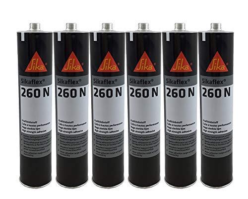 Sparset 6x Sikaflex 260N extrem starker Kraftklebstoff 300ml schwarz Sparset 6x Sikaflex 260N extrem starker Kraftklebstoff 300ml schwarz von Sika