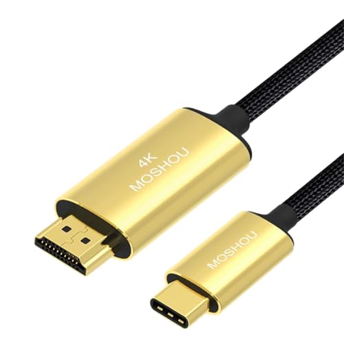 MOSHOU 4K@60Hz USB C HDMI Kabel/Typ C zu HDMI für MacBook Huawei Mate 30 40 Pro USB-C HDMI Thunderbolt 3 Konverter Adapter(2M) von SIKAI CASE