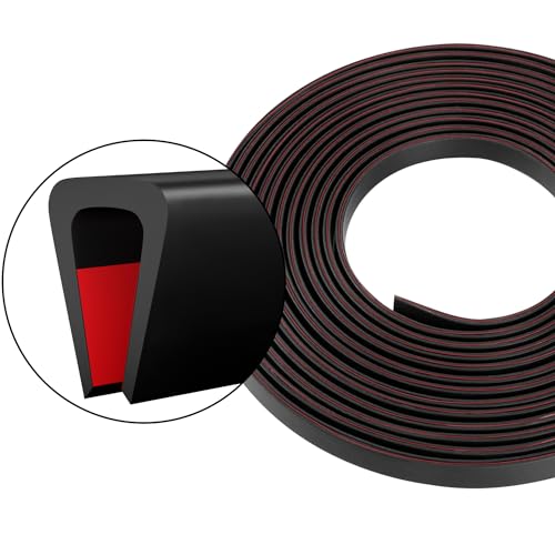 Gummikantenschutz U-Profil - selbstklebender Kantenschutz für Autotüren und Metallblech - passend für 4.75 mm Materialstärke - transparent - 3 m Gummikantenschutz U-Profil - selbstklebender Kantenschutz für Autotüren und Metallblech - passend für 4.75 mm Materialstärke - transparent - 3 m von Sikaiqi
