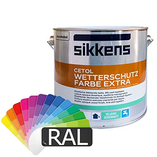 Sikkens Cetol Wetterschutzfarbe (RAL-Farben) 2,5l - getönt nach RAL - Wunschfarbton von Sikkens