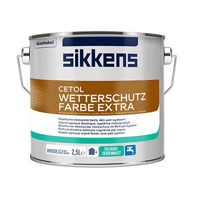 Sikkens Mineral Cetol Wetterschutzfarbe Extra, Weiß 2,5l von Sikkens