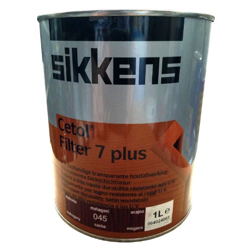 Sikkens Filter 7 Plus - "Long Life" Dickschichtlasur für außen 1 Liter Ebenholz 020" von Sikkens