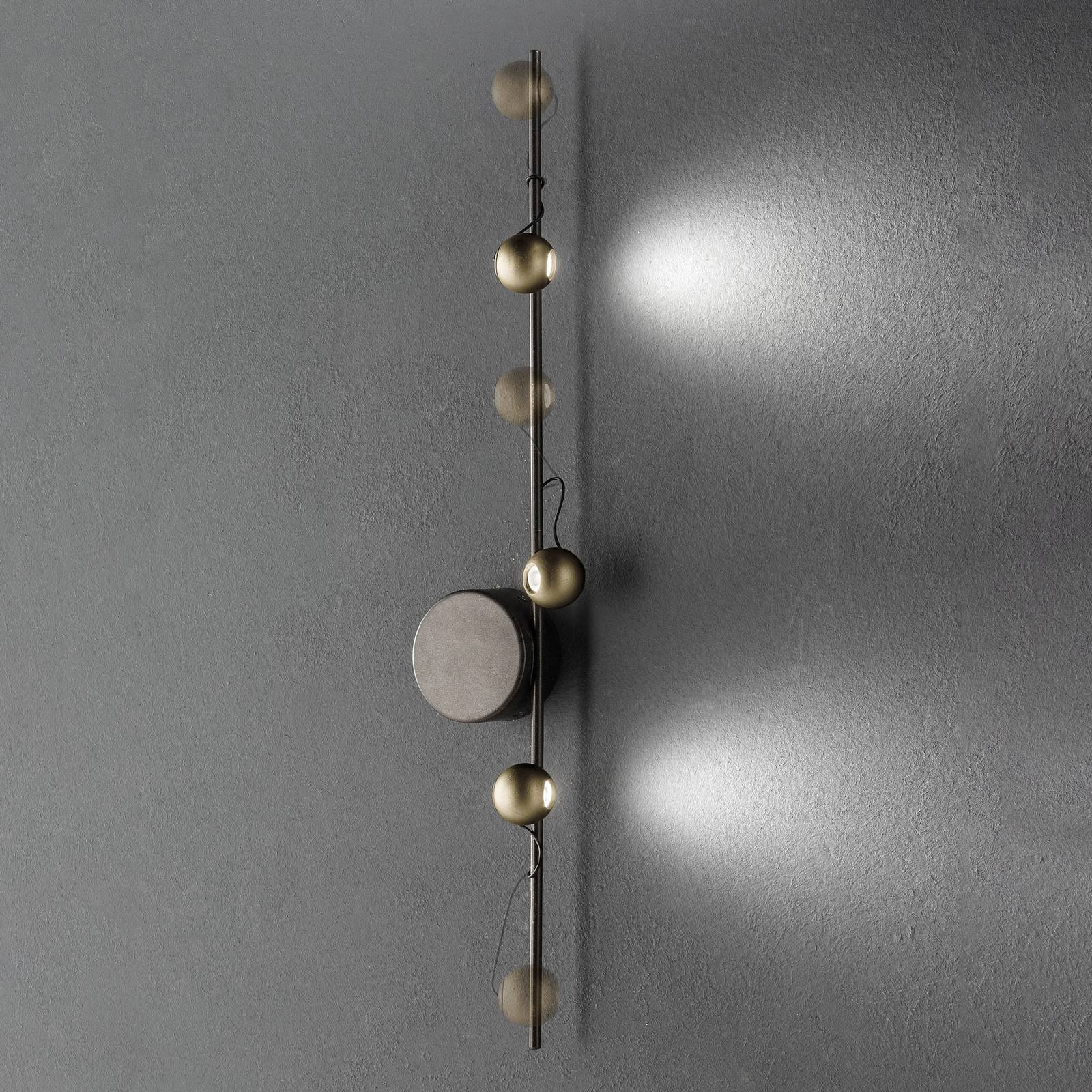 LED-Wandleuchte Magnetic B, bronze/gold von Sil-Lux