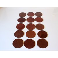 15 Untersetzer Leder Vintage Coaster Leather Mid Century Germany 1960Er 1970Er Boho House Bar Retro Kitchen Geschenk Junggesellenabschied von SilaVintageandmore