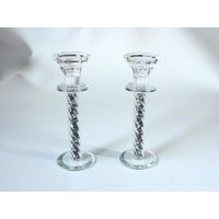 2 Außergewöhnliche Kerzenhalter Kristallglas Hoch Vintage Glas Kerzenständer 1980Er 1990Er Bleikristall Kerzenleuchter Germany Candle Holder 2 Außergewöhnliche Kerzenhalter Kristallglas Hoch Vintage Glas Kerzenständer 1980Er 1990Er Bleikristall Kerzenleuchter Germany Candle Holder von SilaVintageandmore