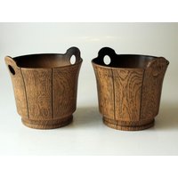 Holzoptik Vintage Kunststoff Blumentopf 2 Stück Übertopf Mid Century Plant Pot West Germany Planter Emsa Holzoptik Vintage Kunststoff Blumentopf 2 Stück Übertopf Mid Century Plant Pot West Germany Planter Emsa von SilaVintageandmore
