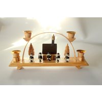 Kerzenhalter Advent Holzfiguren Weihnachten Sternsinger Chor Weihnachsdeko Weihnachtsornamente Vintage Erzgebirge Handarbeit Germany Rar von SilaVintageandmore