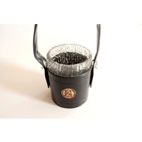 Mid Century Eiswürfelbehälter Vintage 70Er 60Er Eiskühler Eiseimer Retro Bareware Ice Bucket Eisglas West Germany Mit Köcher Aus Kunstleder von SilaVintageandmore