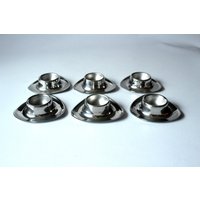 Stylishe Dreieckige Eierbecher Eierhalter 6 Stück Edelstahl Set Halter Vintage 1960Er 1970Er Metall Ostern Egg Cups Mid Century Küche Stylishe Dreieckige Eierbecher Eierhalter 6 Stück Edelstahl Set Halter Vintage 1960Er 1970Er Metall Ostern Egg Cups Mid Century Küche von SilaVintageandmore