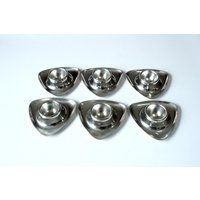Stylishe Wmf Dreieckige Eierbecher Eierhalter 6 Stück Edelstahl Set Halter Vintage 1960Er 1970Er Metall Ostern Egg Cups Mid Century Küche von SilaVintageandmore