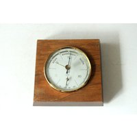 Wetterstation Vintage Holz Metall Glas Messing Barometer Schlichtes Design Mid Century Weather Station 60S Germany Wetterstation Vintage Holz Metall Glas Messing Barometer Schlichtes Design Mid Century Weather Station 60S Germany von SilaVintageandmore