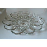 Wunderschöne Glas Eierplatte Eierteller 50Er 60Er Vintage Ostern von SilaVintageandmore
