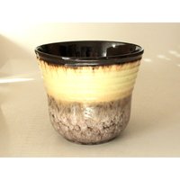 stylisher Blumentopf Fat Lava Keramik Vintage Schwarz Braun Weiß Beige Übertopf 70S Mid Century Planter Wgp Brown Black White stylisher Blumentopf Fat Lava Keramik Vintage Schwarz Braun Weiß Beige Übertopf 70S Mid Century Planter Wgp Brown Black White von SilaVintageandmore