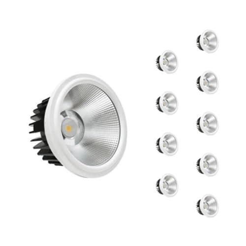 Downlight Einbauleuchte LED 20 W COB rund (10 Stück) – Neutralweiß 4000 K – 5500 K von Silamp