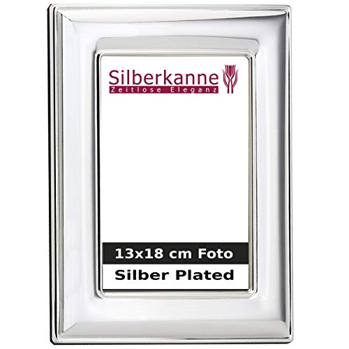 SILBERKANNE Bilderrahmen Classic für 13x18cm Foto Premium Silber Plated edel versilbert in Top Verarbeitung. von SILBERKANNE
