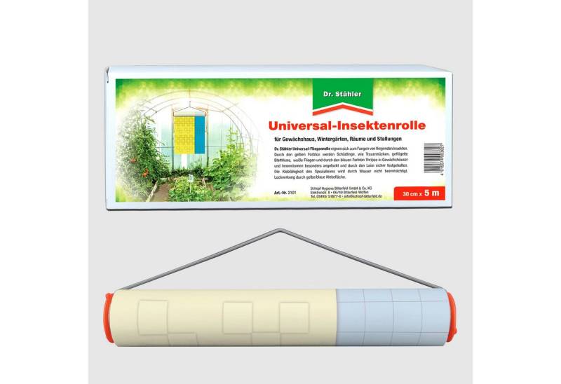 Insektenschutzrollo Universal Insektenrolle: Zum Fangen von Trauermücken und mehr, Silberkraft von Silberkraft