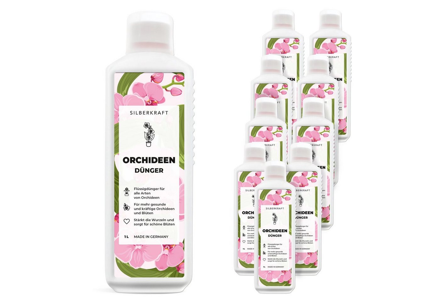 Silberkraft Blumendünger Orchideen Dünger für alle Arten von Orchideen, 10-St., Optimale Düngung speziell für Orchideen von Silberkraft