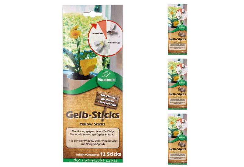 Silberkraft Insektenfalle Silence Gelb-Sticks: Effektives Monitoring gegen die weiße Fliege, Gelb-Sticks – Effektive Klebefalle für Zimmer- & Wintergartenpflanzen von Silberkraft