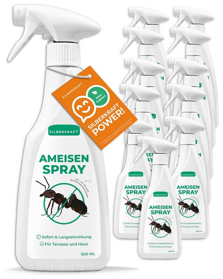 Silberkraft Insektenspray Anti Ameisen Spray - Ameisenspray, 500 ml, 12-St. von Silberkraft