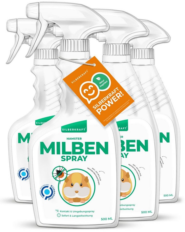 Silberkraft Insektenspray Milbenspray Hamster, 500 ml, 4-St. von Silberkraft