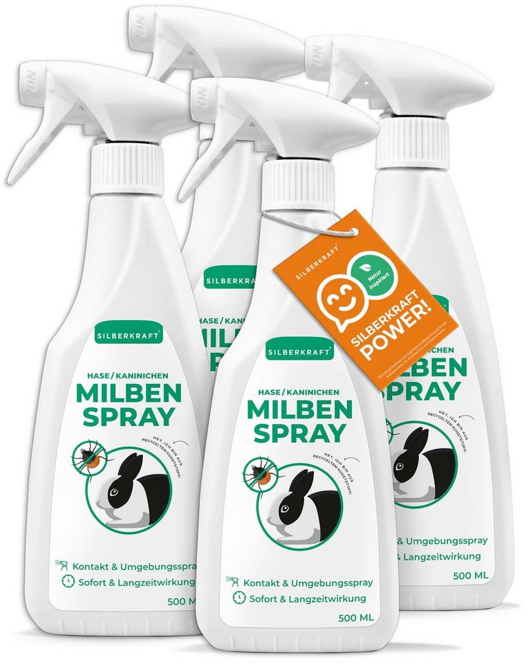 Silberkraft Insektenspray Milbenspray Hase/Kaninchen, 500 ml, 4-St. von Silberkraft