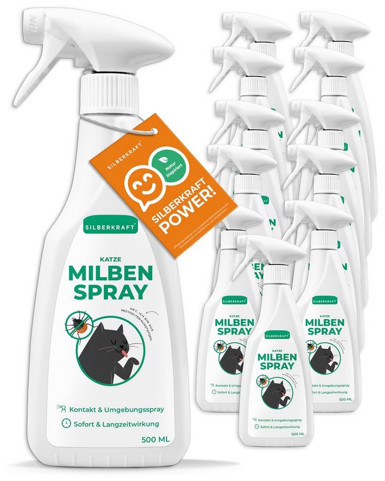 Silberkraft Insektenspray Milbenspray für Katzen, 500 ml, 12-St. von Silberkraft