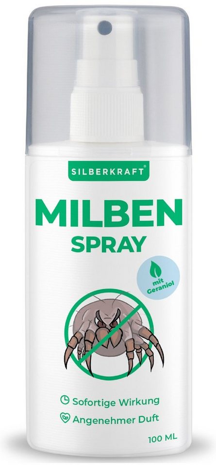 Silberkraft Insektenspray Milbenspray für Matratzen & Textil - Milben im Bett bekämpfen, 100 ml, 1-St. von Silberkraft