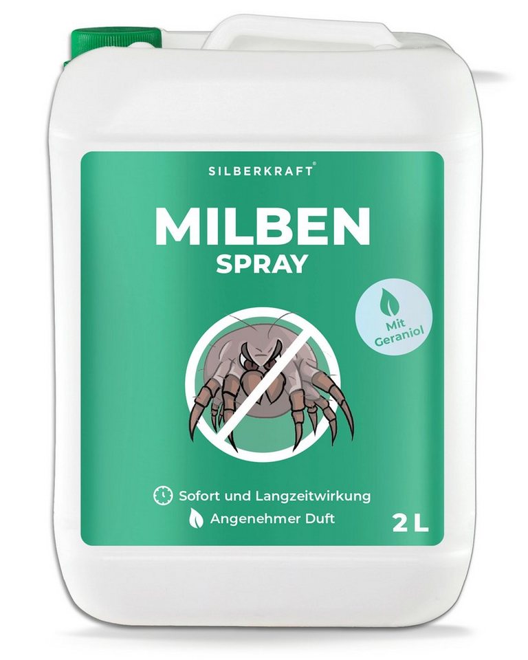 Silberkraft Insektenspray Milbenspray für Matratzen & Textil - Milben im Bett bekämpfen, 2000 ml, 1-St. von Silberkraft
