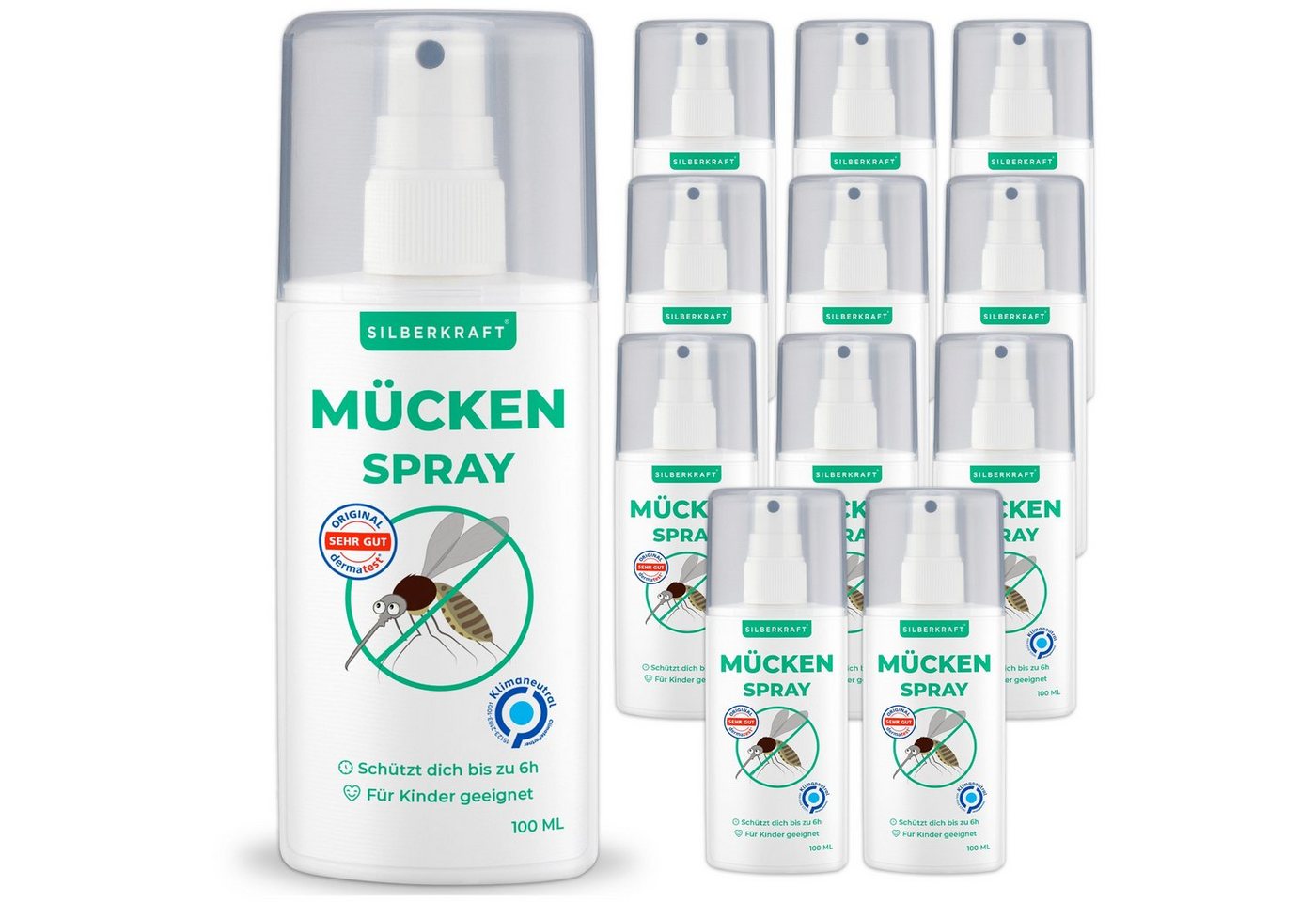 Silberkraft Insektenspray Mückenspray 100ml, 100 ml, 12-St. von Silberkraft