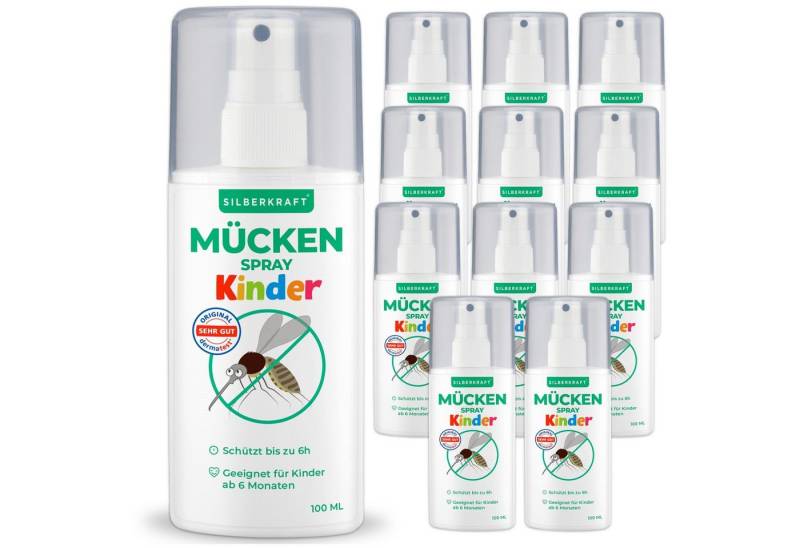 Silberkraft Insektenspray Mückenspray für Kinder & Babys ab dem 6ten Monat, 100 ml, 12-St. von Silberkraft