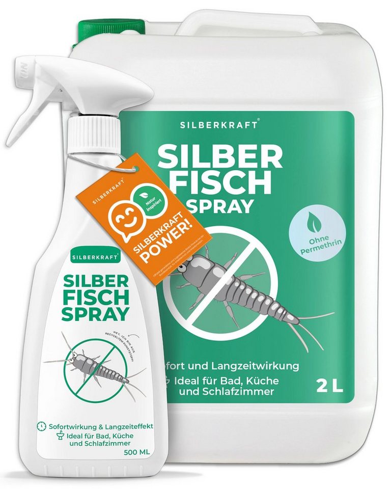 Silberkraft Insektenspray Silberfischspray - Silberfische / Papierfische bekämpfen, 2500 ml, 1-St. von Silberkraft