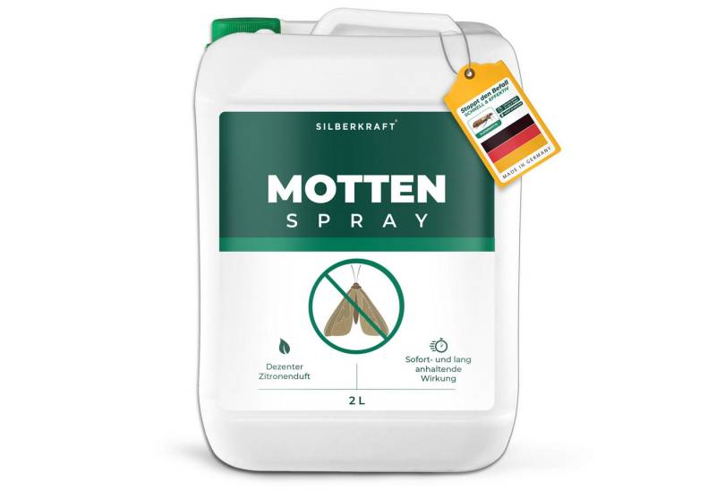 Silberkraft Insektenspray Silberkraft Mottenspray gegen Kleider- und Lebensmittelmotten, 2000 ml, 1-St., effektives Mittel gegen Motten, für Kleiderschrank oder Vorratskammer von Silberkraft