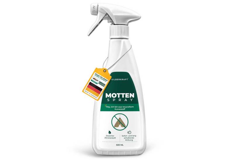 Silberkraft Insektenspray Silberkraft Mottenspray gegen Kleider- und Lebensmittelmotten, 500 ml, 1-St., effektives Mittel gegen Motten, für Kleiderschrank oder Vorratskammer von Silberkraft