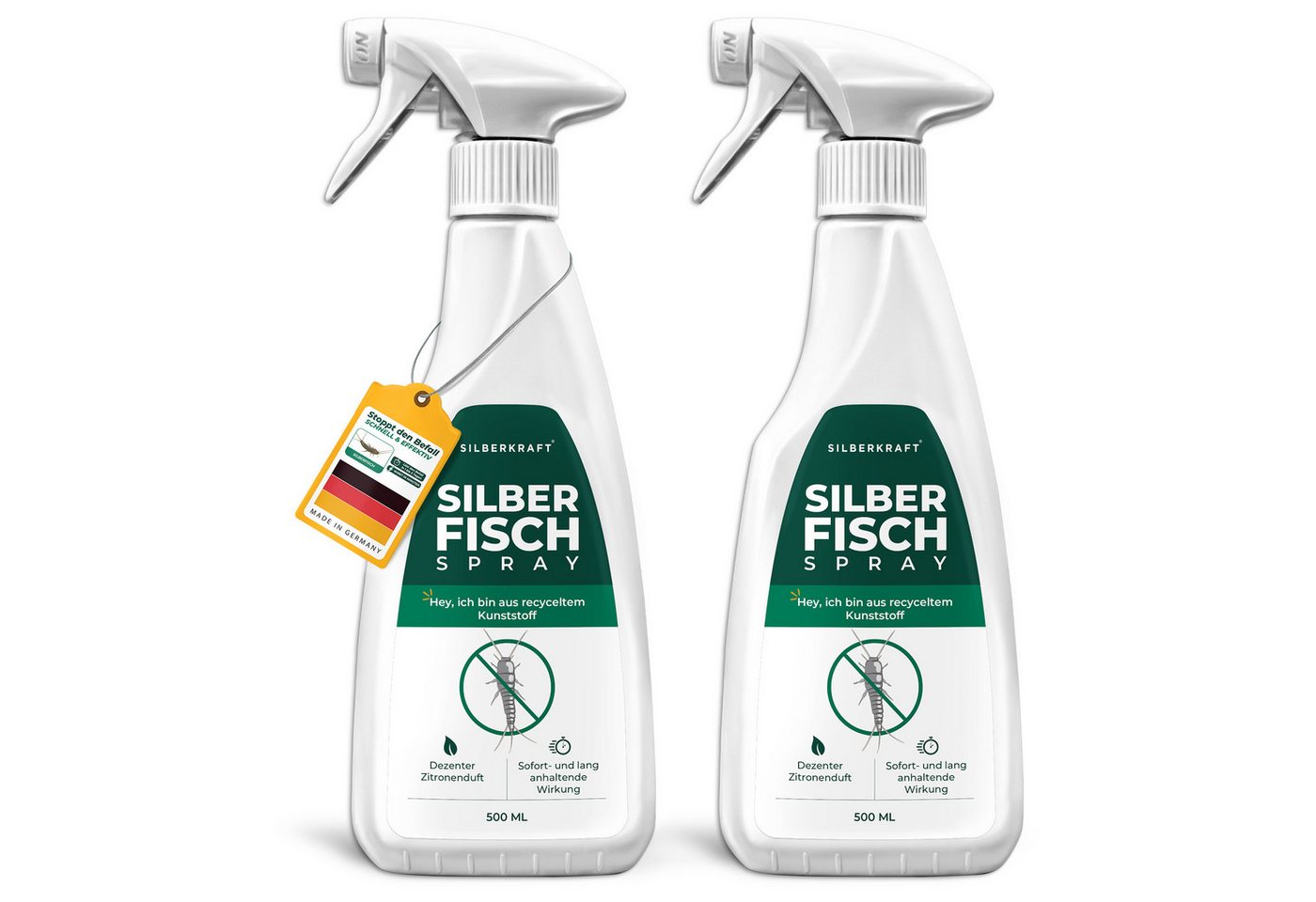 Silberkraft Insektenspray Silberkraft Silberfischspray - Silberfische, Papierfische vertreiben, 500 ml, 2-St., gegen Silberfrische, Papierfische, mit Zitronenduft, Repellent Silberkraft Insektenspray Silberkraft Silberfischspray - Silberfische, Papierfische vertreiben, 500 ml, 2-St., gegen Silberfrische, Papierfische, mit Zitronenduft, Repellent von Silberkraft