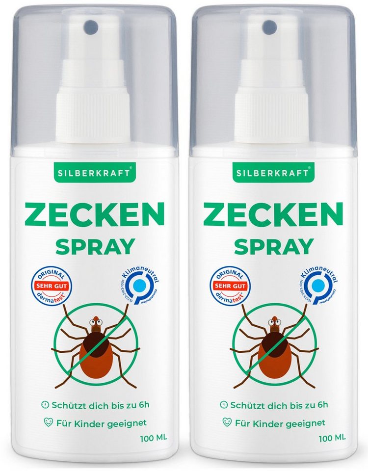 Silberkraft Insektenspray Zeckenspray Zeckenschutz - Anti Zecken Spray, 100 ml, 2-St. von Silberkraft