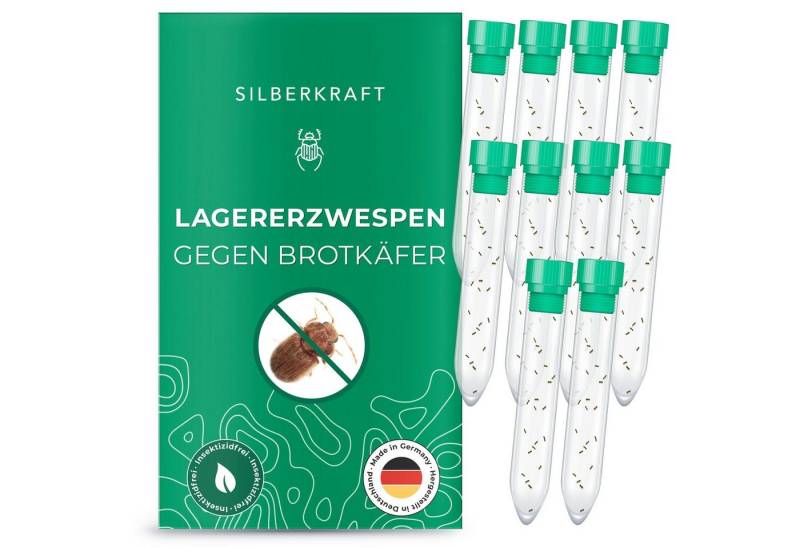 Silberkraft Insektenvernichtungsmittel Lagererzwespen gegen Brotkäfer, Tabakkäfer, Kugelkäfer, Messingkäfer, 10-St., Chemiefreie Alternative zu Pestiziden von Silberkraft