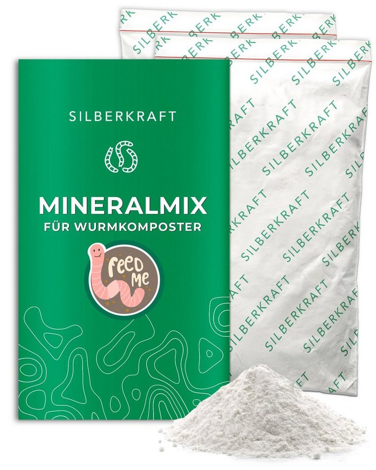 Silberkraft Komposter Wurmfutter / Mineral-Mix, (2 St), für Wurmkomposter und Kompost-Würmer von Silberkraft